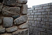 Close-up of Stone Walls, Machu Picchu, Urubamba Province, Cusco Region, Peru