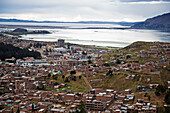 Overview of Puno and Lake Titicaca, Peru