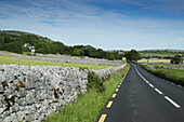 Panoramablick auf die Straße nach Burren, Republik Irland