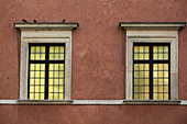 Architectural Detail of Windows, Stare Miasto, Warsaw, Poland