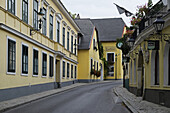 Street with Yellow Buildings, Grinzing, Dobling, Vienna, Austria
