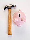 Piggy Bank and Hammer