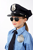 Girl Dressed as Police Officer