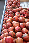 Fresh Pomegranates at Market, Bangalore, Karnataka, India