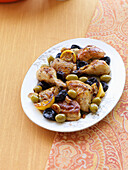Chicken Baked with Lemons, Olives and Prunes