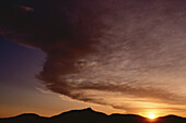 Sonnenuntergang, Kamieskroon, Kap-Provinz, Südafrika