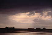 Ships at Sunset, English Bay, Vancouver, British Columbia, Canada