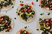 Tortillas with fresh healthy ingredients