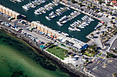 Aerial view of the St Kilda Marina, Australia