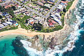 Aerial View of Blue Bay in New South Wales, Australia
