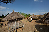 Dorf des Hamer-Stammes in Äthiopien