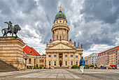 Gendarmenmarkt square, with the French Cathedral (Französische Dom) in the middle, Berlin, Germany