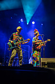 Die kolumbianische Band Aterciopelados tritt live beim Vive Latino 2022 Festival in Zaragoza, Spanien, auf