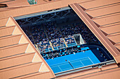 Aerial view of the Australian Open Tennis tournament, Melbourne, Australia.