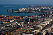 Industrial port, Barcelona, Spain