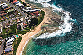 Aerial View of Blue Bay in New South Wales, Australia