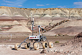 The PCZ Mars Rover in the University Rover Challenge, Mars Desert Research Station in the Mars-like desert in Utah. PCZ Rover Team, Czestochowa University of Technology, Poland