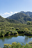 A reservoir by Villa San Agustin in San Juan Province, Argentina.