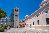 Blick auf die Kirche von Agia Paraskevi, Kos Stadt, Kos, Dodekanes, Griechische Inseln, Griechenland, Europa