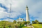 Gibb's Hill Lighthouse, built of cast iron in London and erected by the Royal Engineers in 1844, still in use, Southampton Parish, Bermuda, Atlantic, North America