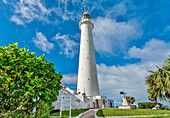 Leuchtturm Gibb's Hill, aus Gusseisen in London gebaut und von den Royal Engineers 1844 errichtet, noch in Betrieb, Southampton Parish, Bermuda, Atlantik, Nordamerika