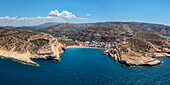 Bay and beach of Matala, Iraklion, Crete, Greek Islands, Greece, Europe