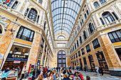 Interior of Galleria Umberto l, Naples, Campania, Italy, Europe