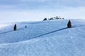 USA, Idaho, Sun Valley, Winterlandschaft mit Bergen im Hintergrund