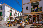 View of bar and restaurant in Dalt Vila District, Ibiza Town, Eivissa, Balearic Islands, Spain, Mediterranean, Europe