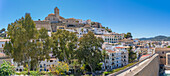 Blick auf Dalt Vila und Kathedrale, UNESCO-Weltkulturerbe, Ibiza-Stadt, Eivissa, Balearen, Spanien, Mittelmeer, Europa