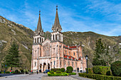 BasA?lica de Santa MarA?a la Real de Covadonga, Picos de Europa National Park, Asturias, Spain, Europe