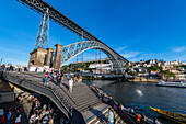 Brücke Luis I über den Douro, UNESCO-Welterbe, Porto, Norte, Portugal, Europa