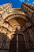 Eingangstor der Kathedrale von Palma, Mallorca, Balearen, Spanien, Mittelmeer, Europa