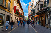 Pedestrian zone in Palma, Mallorca, Balearic Islands, Spain, Mediterranean, Europe