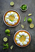 Lemon-Lime Curd Tartlets with Swiss Meringue