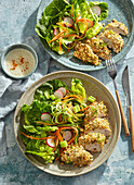Buffalo Hähnchensalat mit Salat