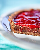 Raspberry and chocolate tart