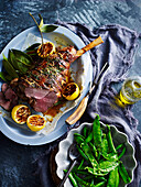 Spanish-style leg of lamb