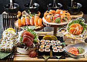 A sushi buffet