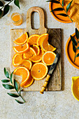 Orange in Scheiben geschnitten