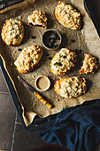 Rolls with blueberry filling