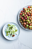 Gooseberry and fennel salad with sheep's cheese