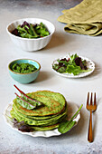 Rucola-Sahne-Pancakes