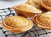 Meat pies on cooling rack