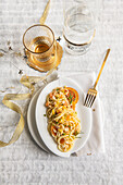 Spaghetti mit Seriola-Fisch und Grand Marnier