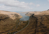 Panoramastraße durch die Hügel, Fjallaross, Oyggjarvegur, Färöer Inseln