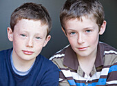 Portrait of two young boys\n