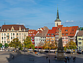 View of the city of Erfurt, the capital and largest city of the Central German state of Thuringia, Germany, Europe\n