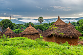 Traditionelle Lehmhütten, Nordkamerun, Afrika