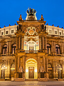 The Semperoper, the opera house of the SA?chsische Staatsoper Dresden, Dresden, Saxony, Germany, Europe\n
